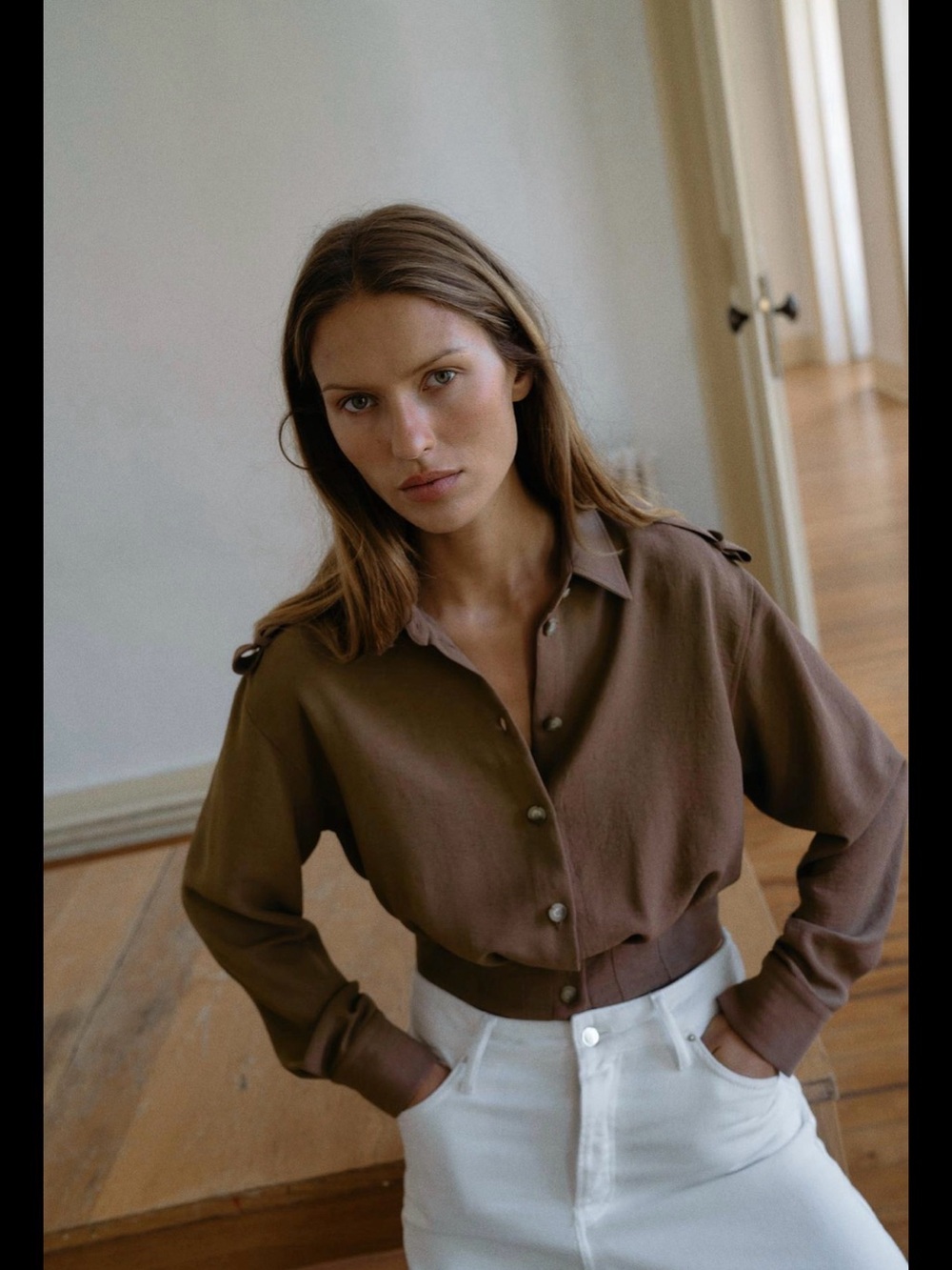 Zara Long-Sleeve Button-Front Shirt NWT ❗️